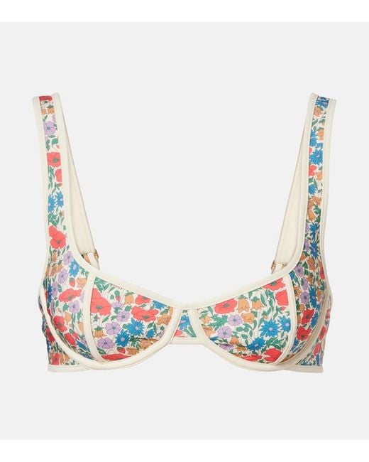 Montce Blue Romy Floral Bikini Top