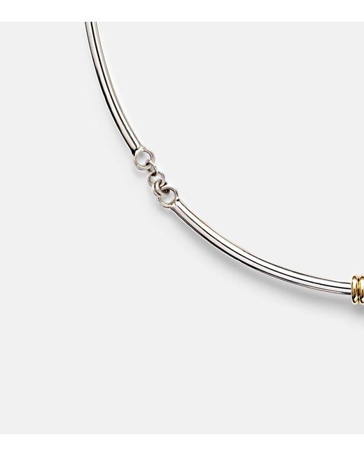 Spinelli Kilcollin Metallic Helio Tria Sterling And 18Kt Necklace