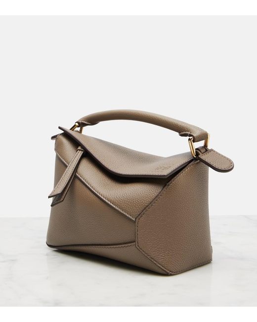 Borsa Puzzle Edge Mini di Loewe in Metallic