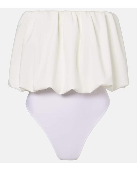 Adriana Degreas White Coquille De Mer Bodysuit