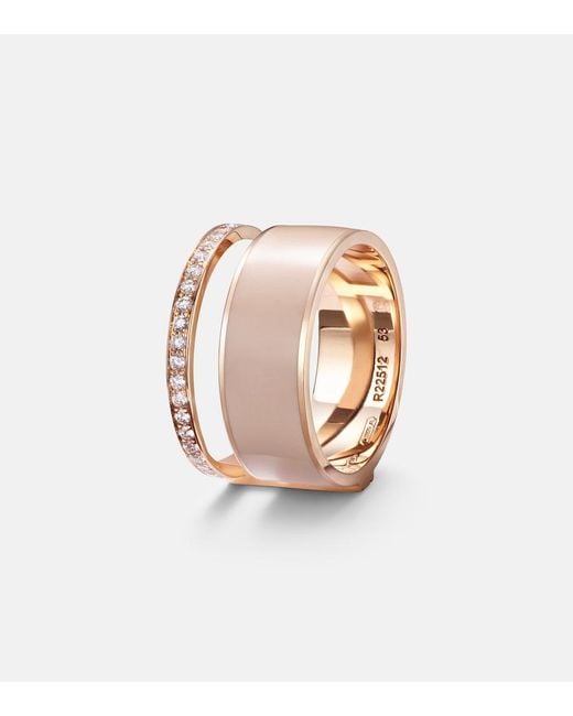 Repossi Metallic Berbere Module 18Kt Rose Ring With Diamonds