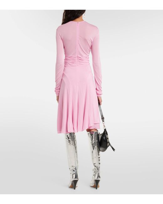 Isabel Marant Pink Rosemagd Asymmetric Jersey Midi Dress