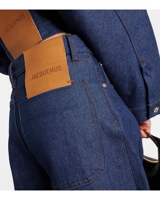 Jacquemus Blue De-nimes Ovalo High-rise Wide-leg Jeans