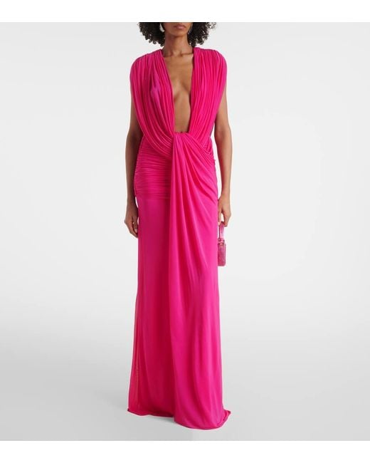 Vestido De Fiesta Ripple Drapeado Christopher Esber de color Pink