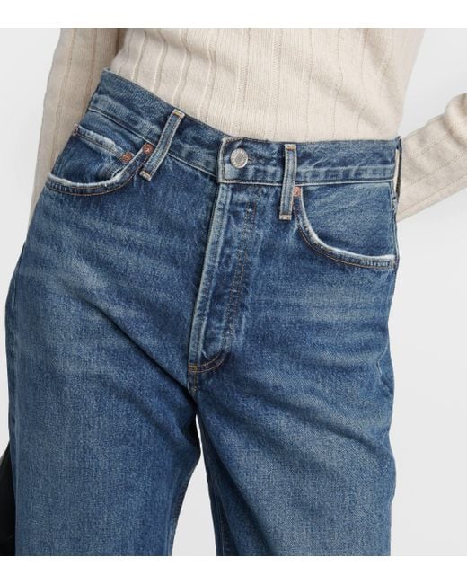 Agolde Blue '90s Mid-rise Straight Jeans