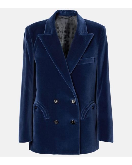 Blazé Milano Blue Jealousy Everynight Cotton Velvet Blazer