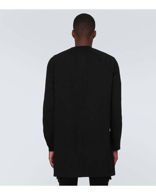 Rick Owens Black Baseball Cotton Jersey Sweatshirt for men