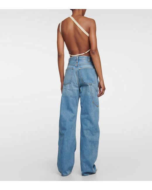 Re/done Blue Super High Workwear Jeans