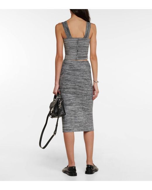 Top Raccourci Label Proenza Schouler en coloris Gray