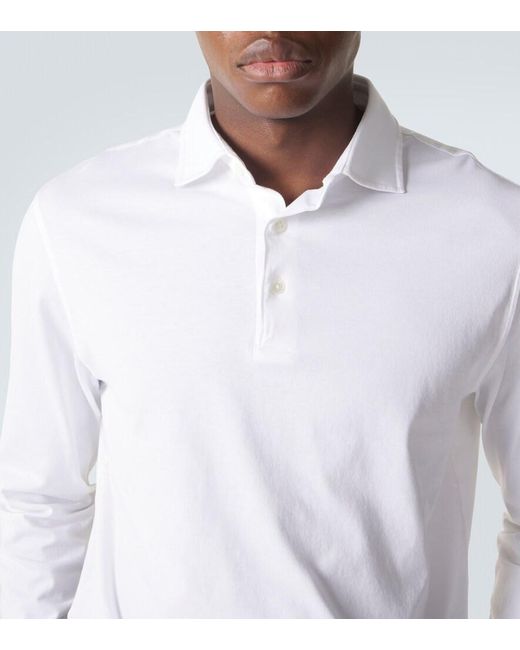 Thom Sweeney White Cotton Polo Shirt for men