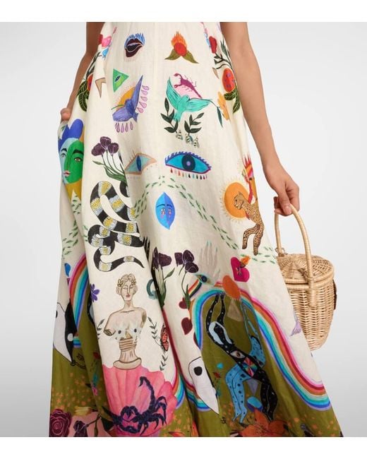 Vestido largo Everdeen estampado ALÉMAIS de color Multicolor