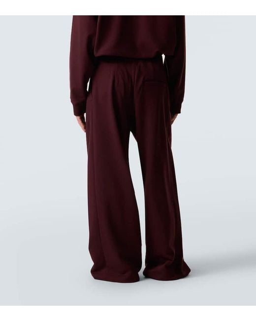 Dries Van Noten Red Cotton Jersey Sweatpants for men