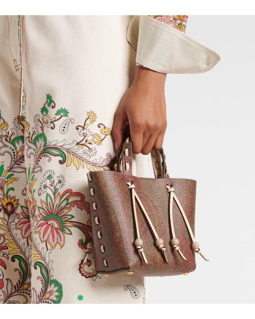 Etro White Essentials Small Canvas Shoulder Bag