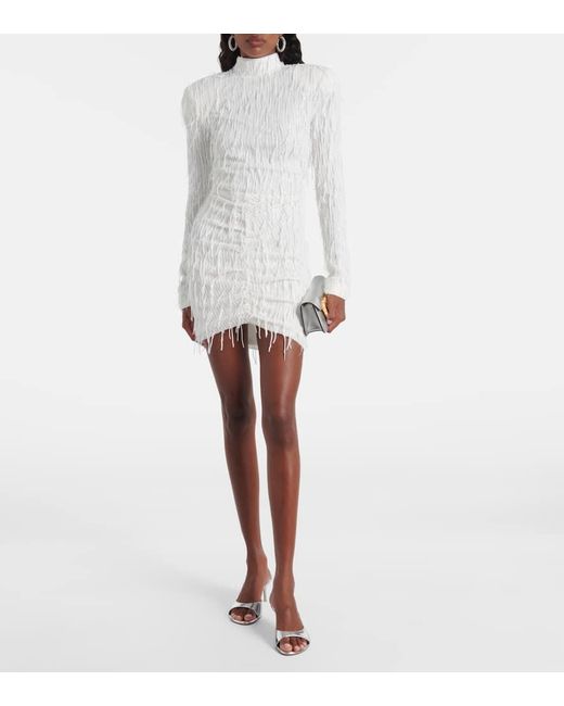 ROTATE BIRGER CHRISTENSEN White Minikleid Mit Pailletten
