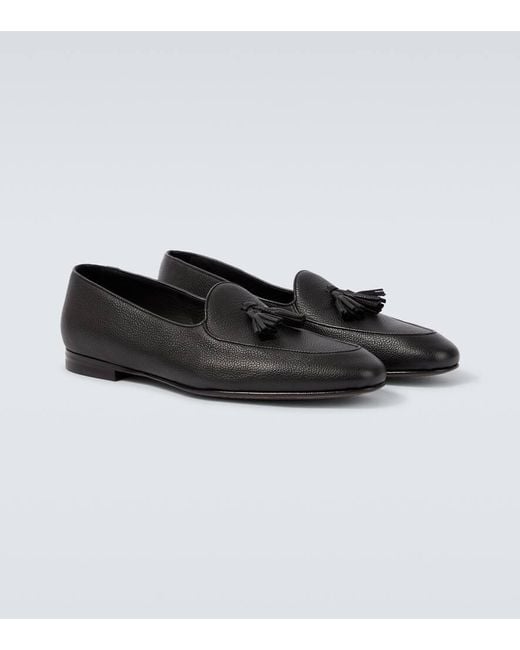 Manolo Blahnik Loafers Lennox Aus Leder in Black für Herren