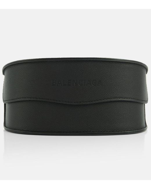 Balenciaga Orange Reverse Xpander Oval Sunglasses