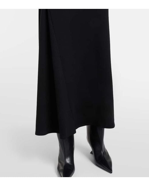 Vestido Midi Edile En Mezcla De Lana Sportmax de color Black