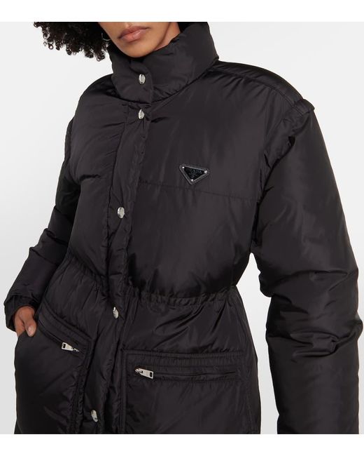 Prada Black Re-nylon Down Coat