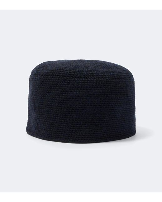 The Row Blue Perleaf Crochet Cashmere Hat for men