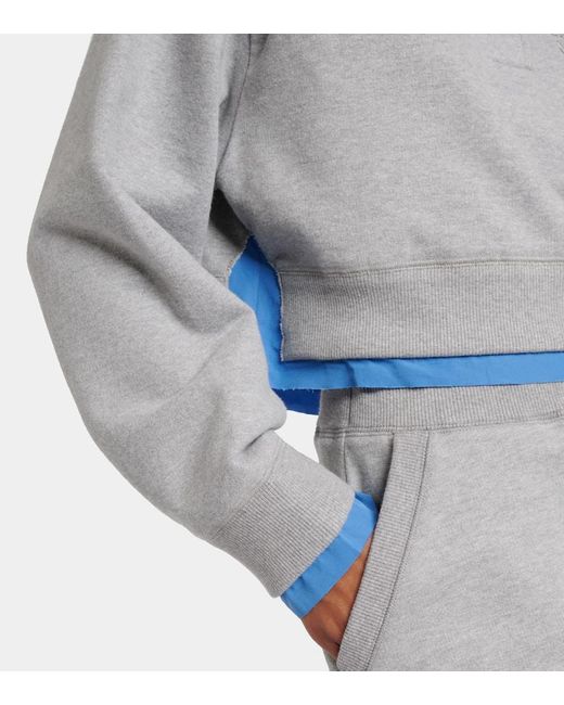 Polo De Algodon Cropped Miu Miu de color Gray