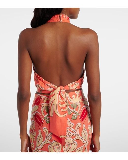 Top Cropped Suma di Poupette in Orange