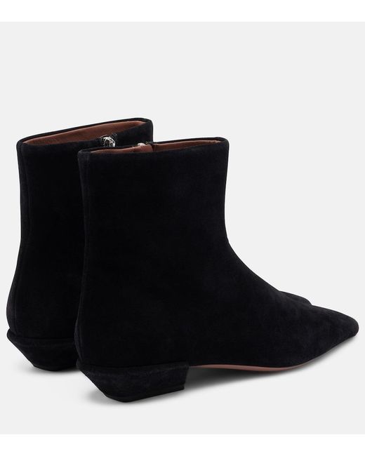 Paris Texas Black Bettina Suede Ankle Boots