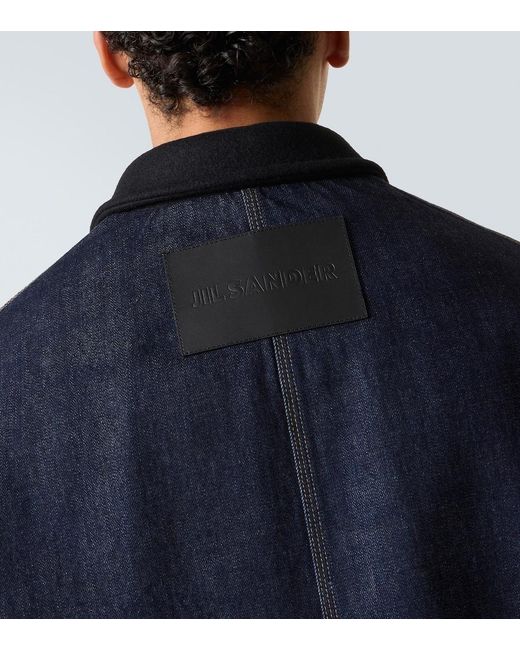 Jil Sander Blue Oversized Denim Jacket for men