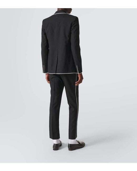 Gucci Black Wool Gabardine Suit for men