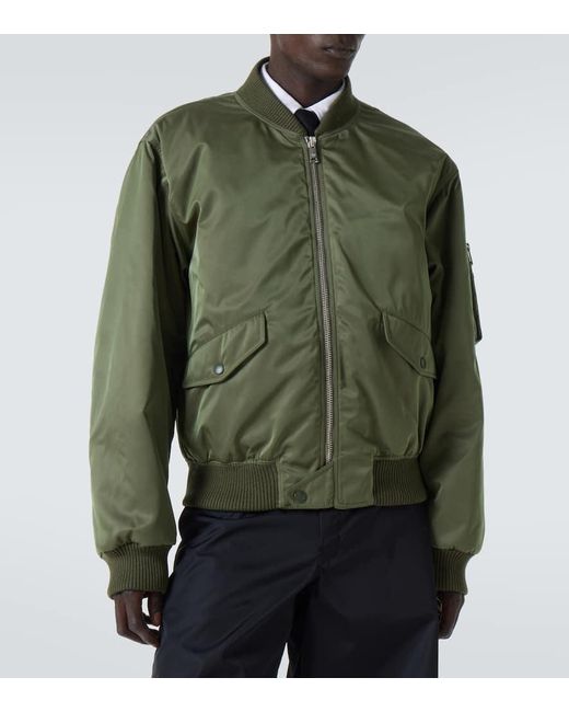 Prada Bomberjacke Aus Re-Nylon in Green für Herren
