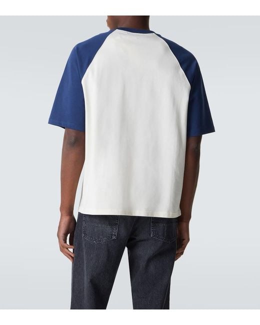 AMI Blue Ami De Cour Cotton Jersey T-Shirt for men