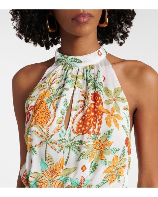 Poupette Metallic Cassandra Floral Minidress