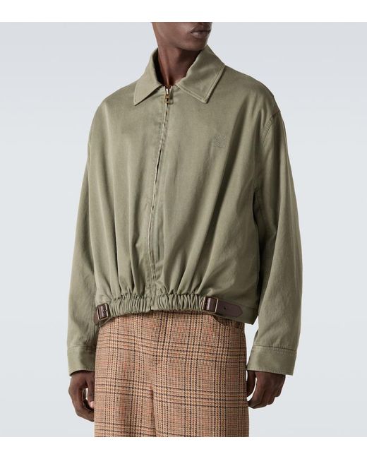 Loewe Green Cotton Blouson Jacket for men
