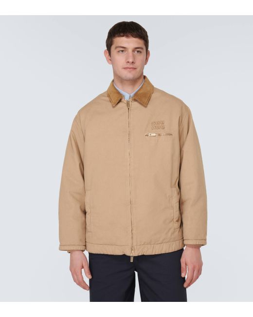 Miu Miu Natural Cotton Gabardine Blouson Jacket for men
