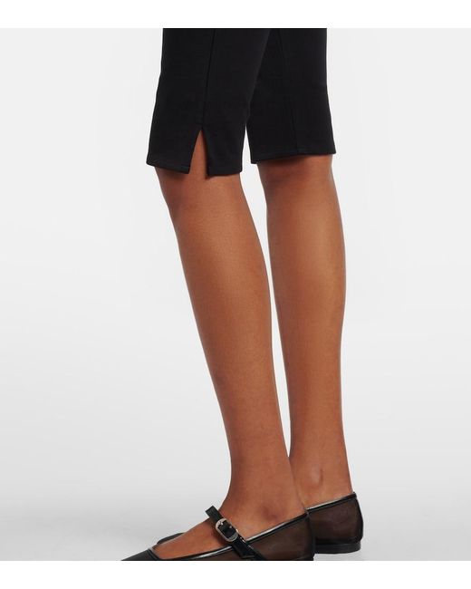 Posse Black Angelina Cotton-Blend Capri Pants