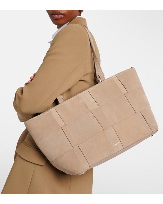 DeMellier London Natural Florence Large Suede Tote Bag