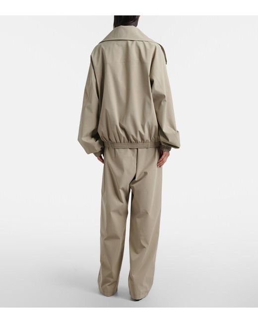 Balenciaga Natural Oversized Wide-Leg Track Pants