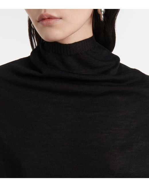 Rick Owens Black Virgin Wool Top