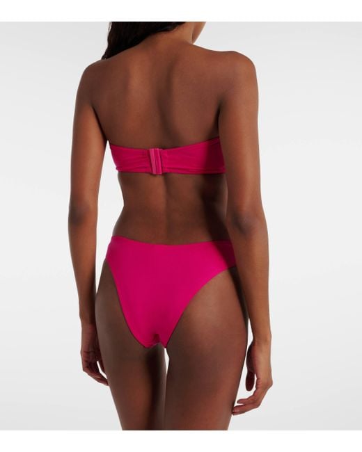 Eres Pink Coulisses High-rise Bikini Bottoms