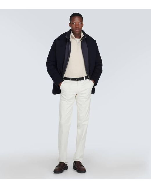 Loro Piana Wattierte Jacke Nama Aus Kaschmir in Blue für Herren