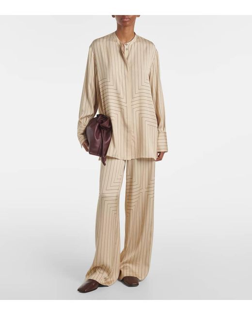 Chemise Athena Rayee En Soie Melangee Joseph en coloris Natural