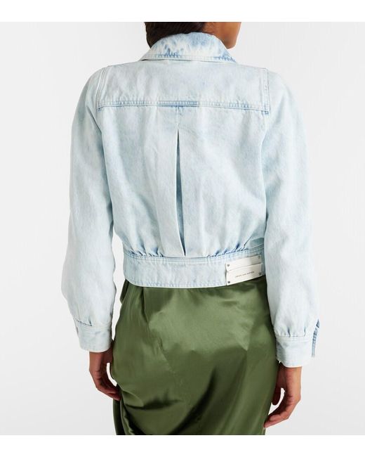 Dries Van Noten Blue Cropped Denim Jacket
