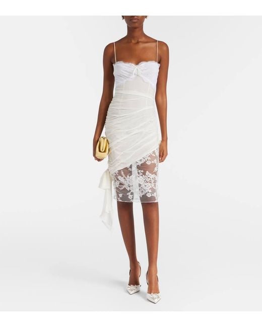 AMINA MUADDI Pink Begum 70 Satin Slingback Pumps