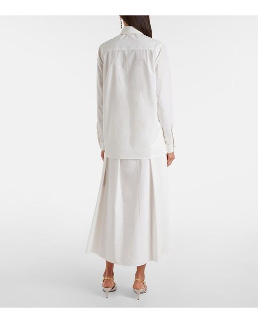 Elie Saab White Cotton Shirt