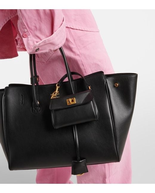 Balenciaga Blue Rodeo Nano Leather Tote Bag