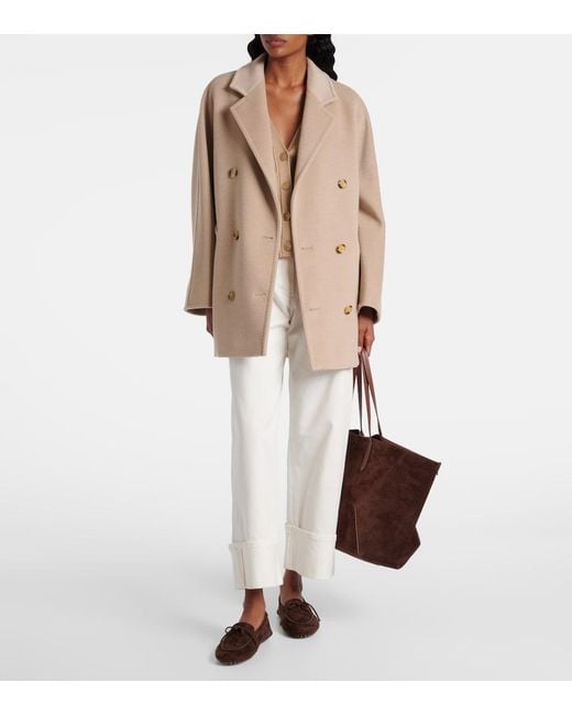 Max Mara Natural Rebus Wool And Cashmere Coat