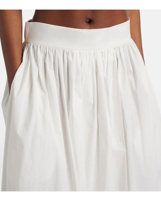 Adriana Degreas White Cotton Maxi Skirt