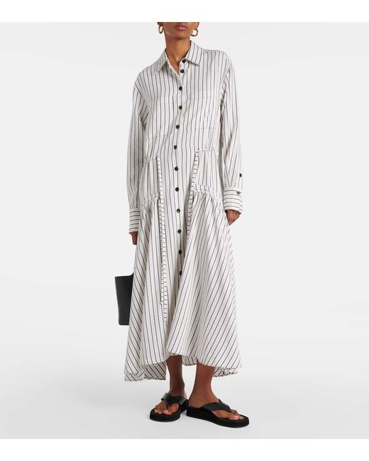 Proenza Schouler White Label Bonnie Striped Shirt Dress
