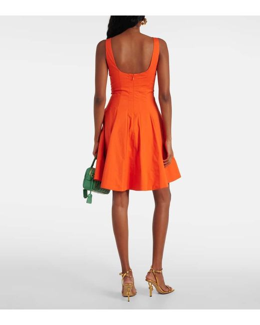 Staud Orange Minikleid Wells Aus Baumwollpopeline