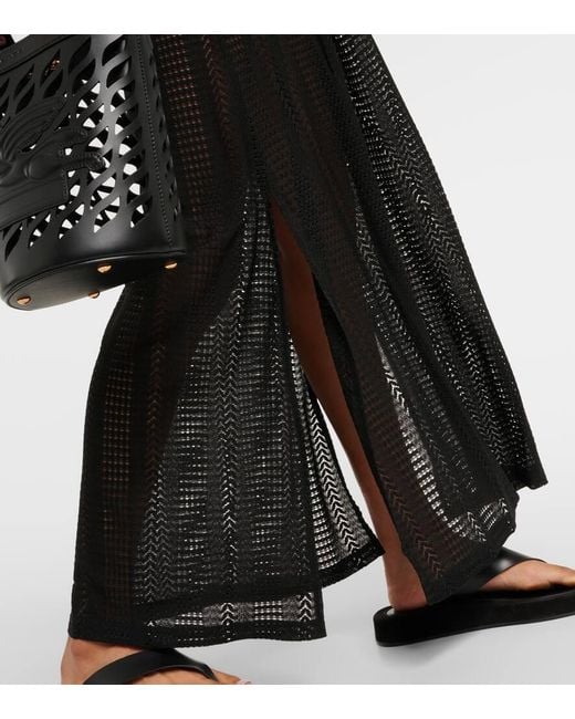 Melissa Odabash Black Mila Halterneck Knit Maxi Dress