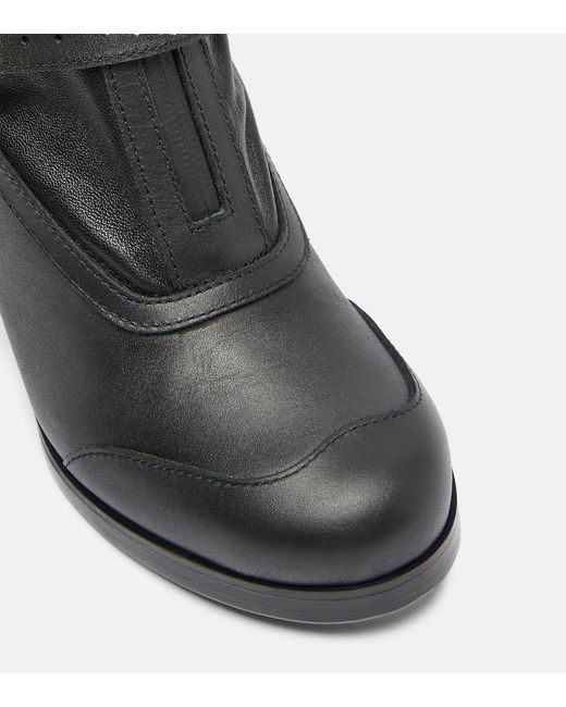 Sacai Black Aviator Leather Boots